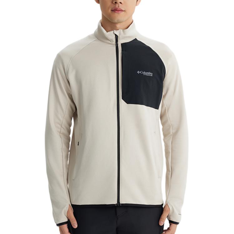 Columbia Triple Canyon Titanium Series Logo Beige Outdoor Sports Zip-Up Jacket Men AE4789-278