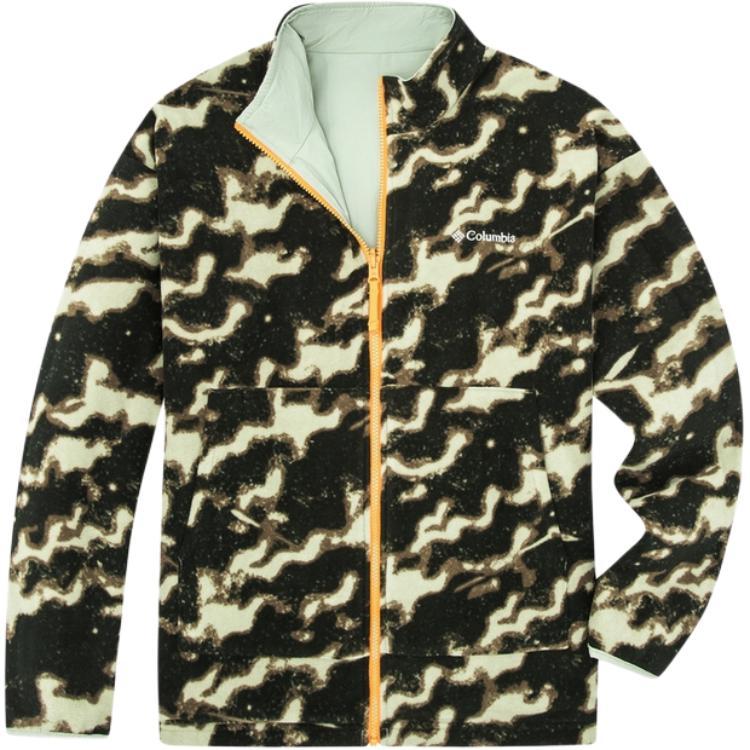 Columbia Water-Resistant Reversible Comfort Jacket Green Unisex Long Sleeve AE2174-366