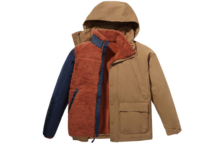 Shop Columbia 防水防風外套附可拆式抓絨內裡 - 棕色 WE1326-257