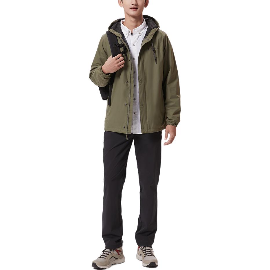 Shop 哥伦比亚防水防风字母印花连帽夹克 WE3431-397