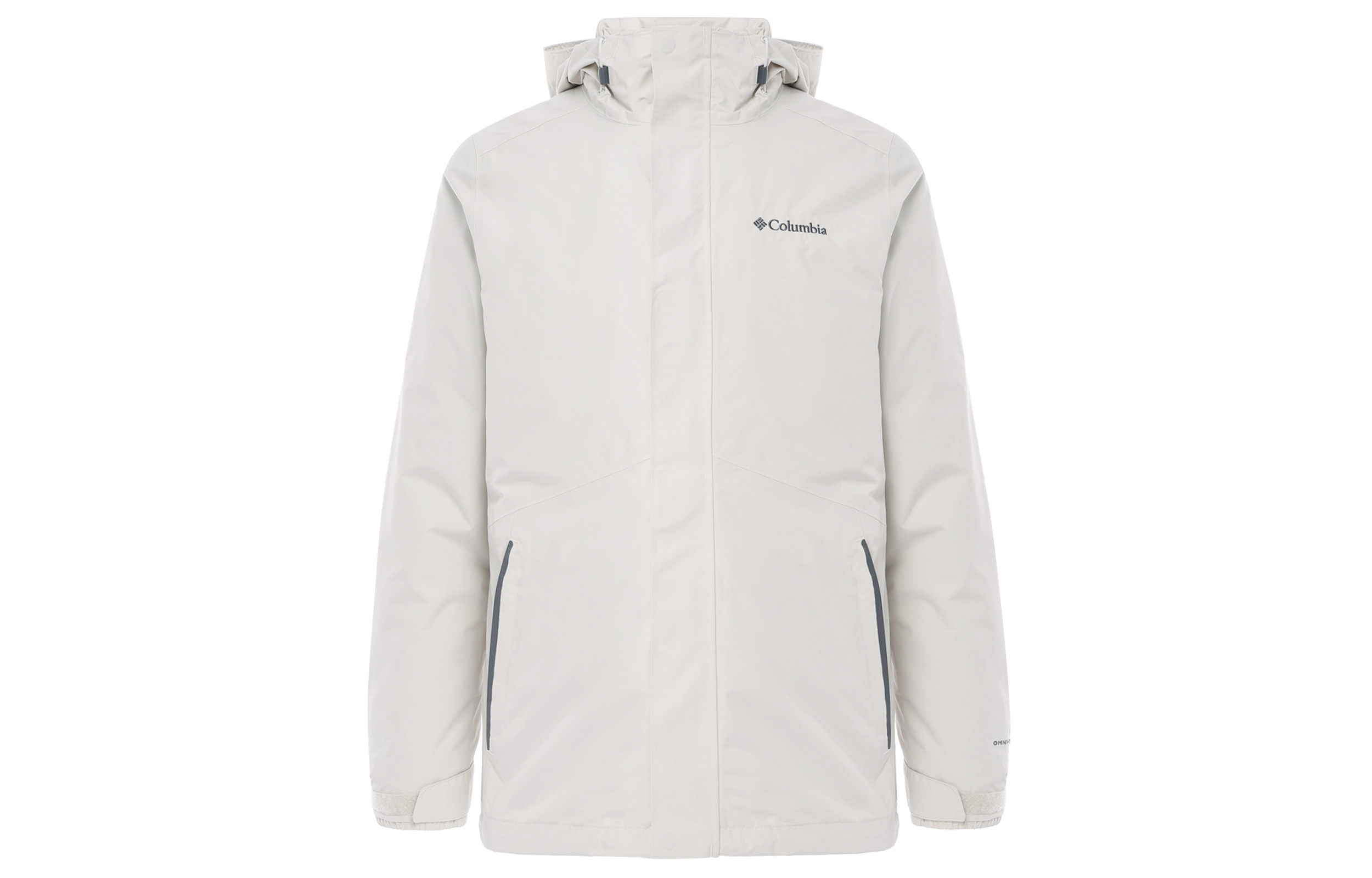 Columbia Waterproof Windproof Warm Hiking Jacket Unisex - Off White. XE5418-278