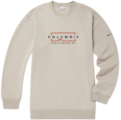 コロンビア ホワイト クルーネック スウェットシャツ レタープリント入り AE3664-271 Buy コロンビア ホワイト クルーネック スウェットシャツ レタープリント入り AE3664-271