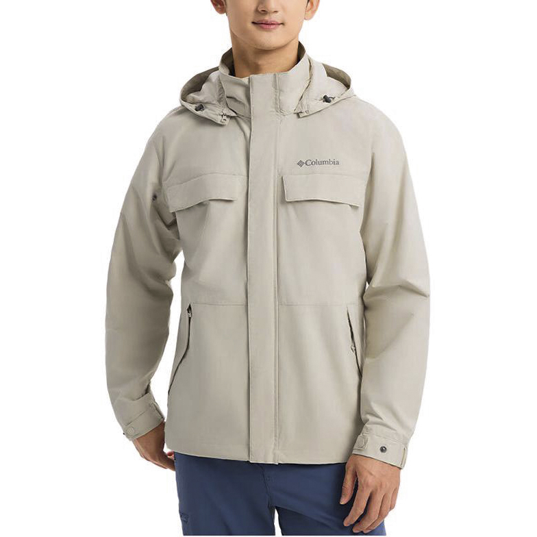 Shop Columbia Jaket Putih Waterproof dengan Hood yang Bisa Dilepas untuk Travel XE9698-278