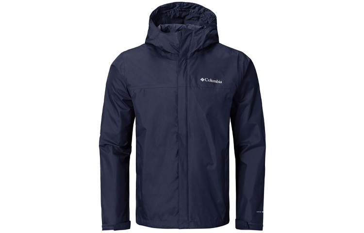 Columbia Windproof Waterproof Hooded Jacket Navy Softshell Outdoor Wear RE2433464