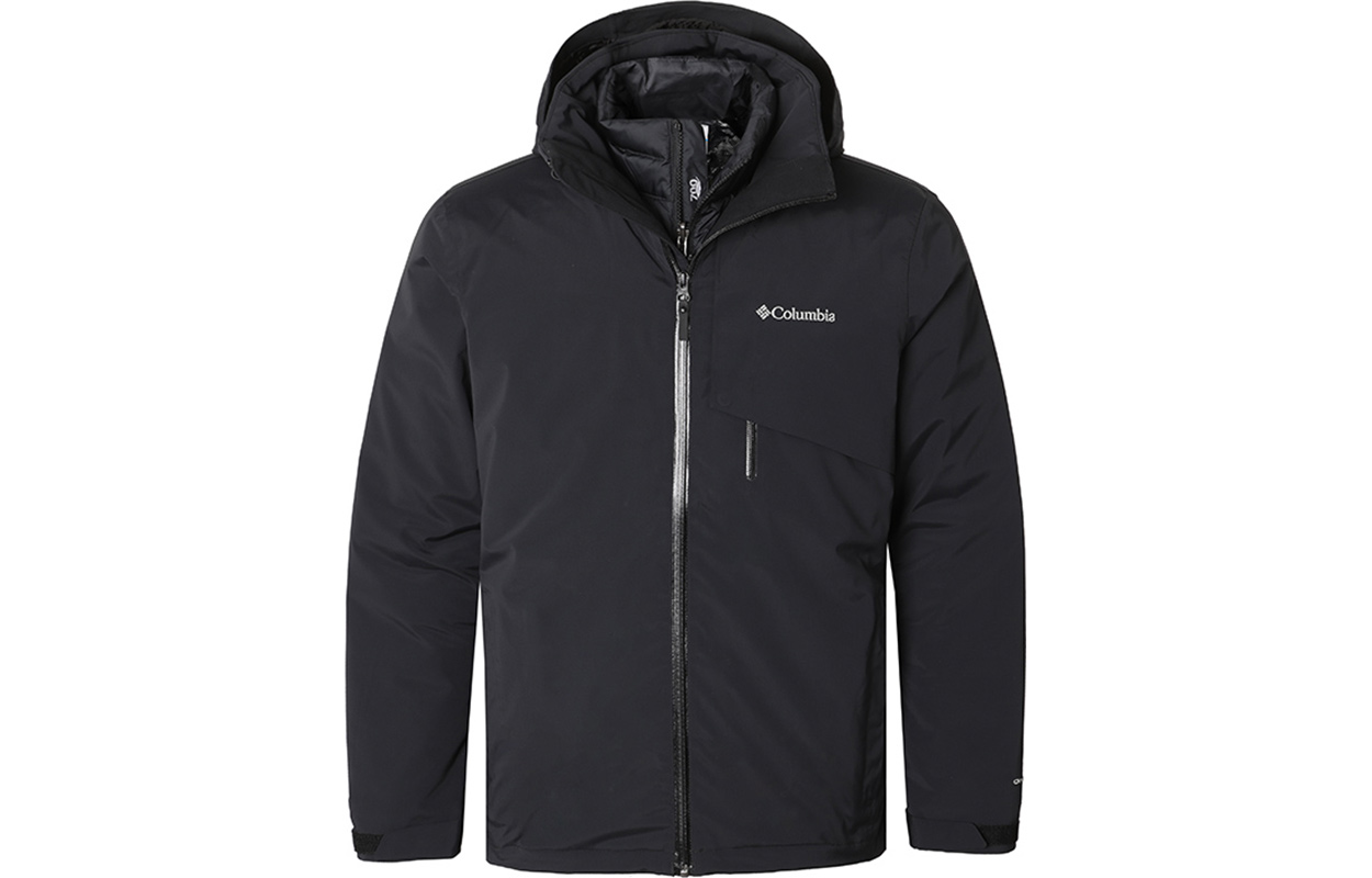 Columbia Winter 3-in-1 Hooded Jacket with Down Insulation - Black XE9431-010