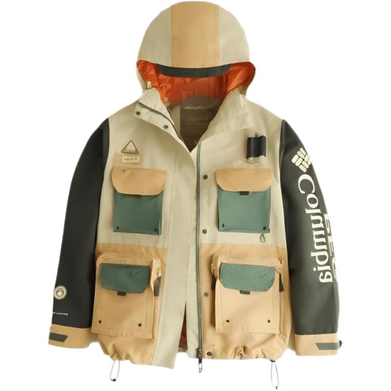 Columbia Kith SS23 Multi-Pocket Hooded Windbreaker Utility Jacket Multicolor CL9377KTM01