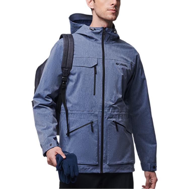 Purchase Columbia 聯名款實心標誌印花藍色連帽外套 長袖 男女通用款 PM4508-464