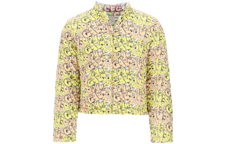 CDG CDG All-Over Print Yellow Stand Collar Jacket for Men fh-j006-w21-2 圖 2