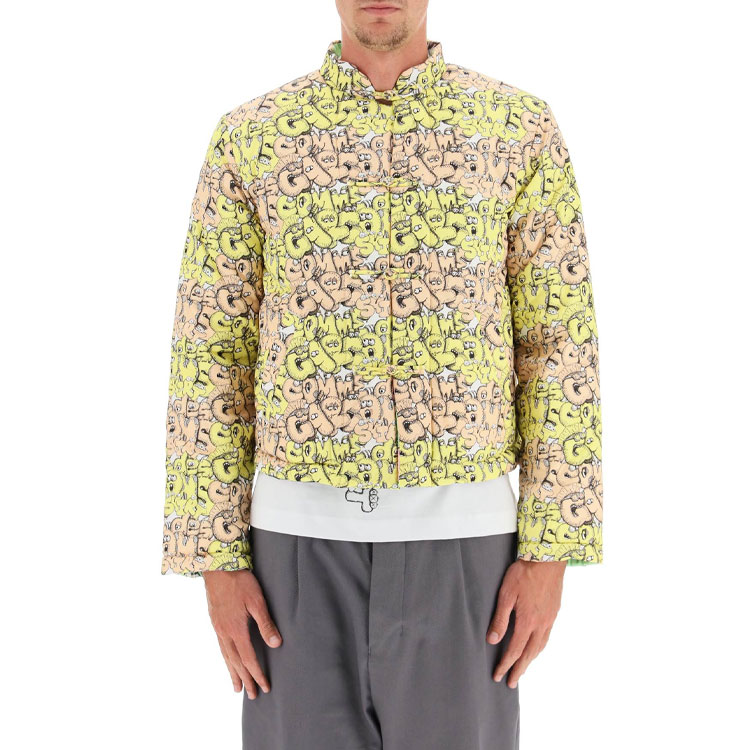 CDG CDG All-Over Print Yellow Stand Collar Jacket for Men fh-j006-w21-2 圖 3