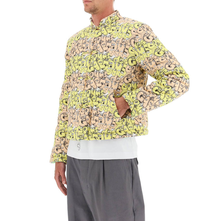 CDG CDG All-Over Print Yellow Stand Collar Jacket for Men fh-j006-w21-2 圖 5