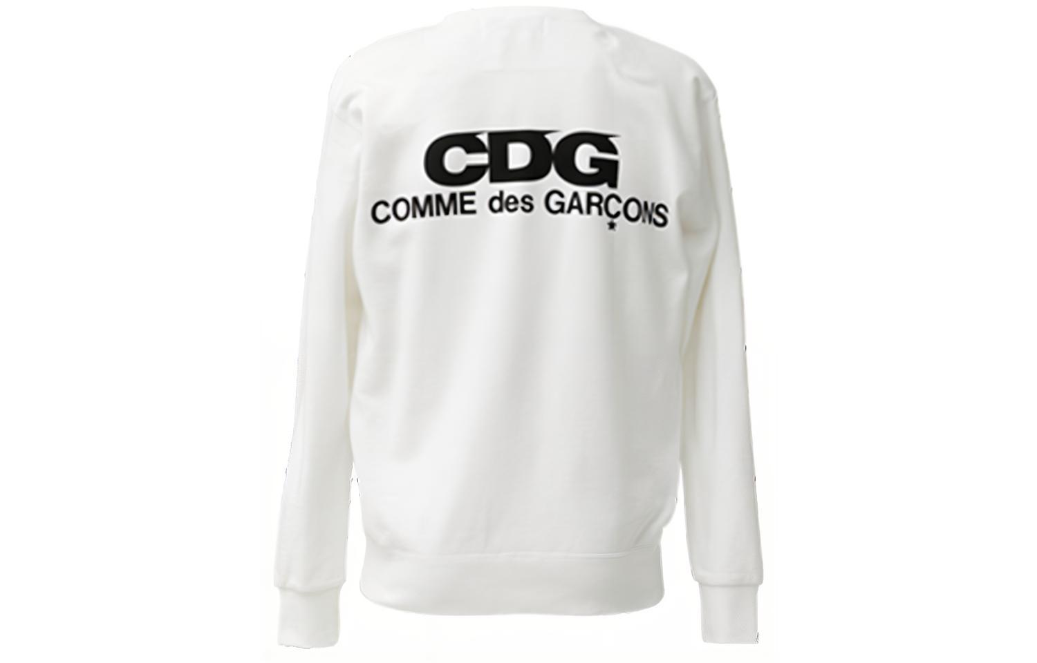Purchase 꼼데가르송 CDG 백 로고 크루넥 풀오버 스웻셔츠 유니섹스 SZ-T002-051-1