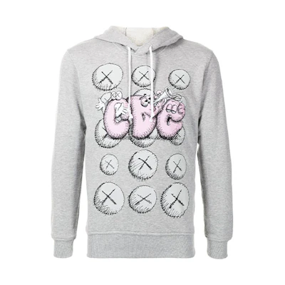 Comme Des Garçons CDG FW21 Letter Print Cartoon Sweatshirt Grey FH-T001-W21-1