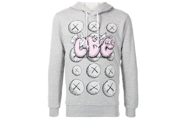 Order 꼼데가르송 CDG FW21 레터 프린트 만화 스웨트셔츠 그레이 FH-T001-W21-1