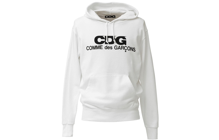 Comme Des Garçons CDG Hooded Sweatshirt White Unisex with Front Logo Design SZ-T001-051-4 圖 2