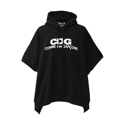 Comme Des Garçons CDG Letter Logo 3/4 Sleeve Hoodie Unisex - Black SZ-T018-051-01