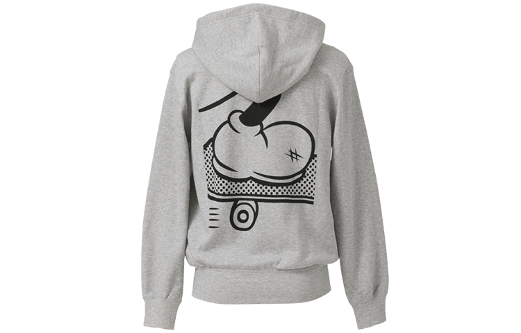 Lookbook 꼼데가르송 CDG 로고 프린트 집업 후디 유니섹스 그레이 SZ-T053-051-1