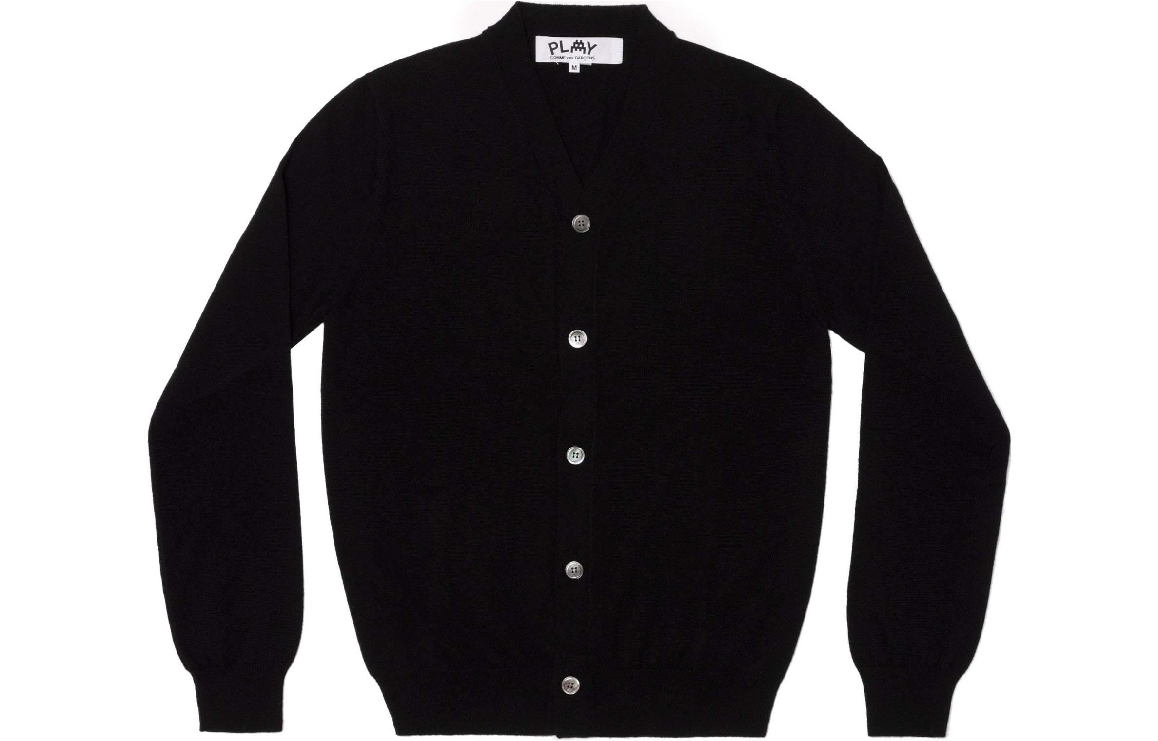 Comme Des Garçons CDG Play  Black Cardigan Sweater Long Sleeve Button-Up AZ-N088-051-1 圖 2