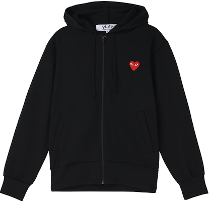 Comme Des Garçons CDG Play Hoodie Hitam dengan Logo Hati Merah dan Zipper Depan. AZ-T172-051-1 Buy Comme Des Garçons CDG Play Hoodie Hitam dengan Logo Hati Merah dan Zipper Depan. AZ-T172-051-1