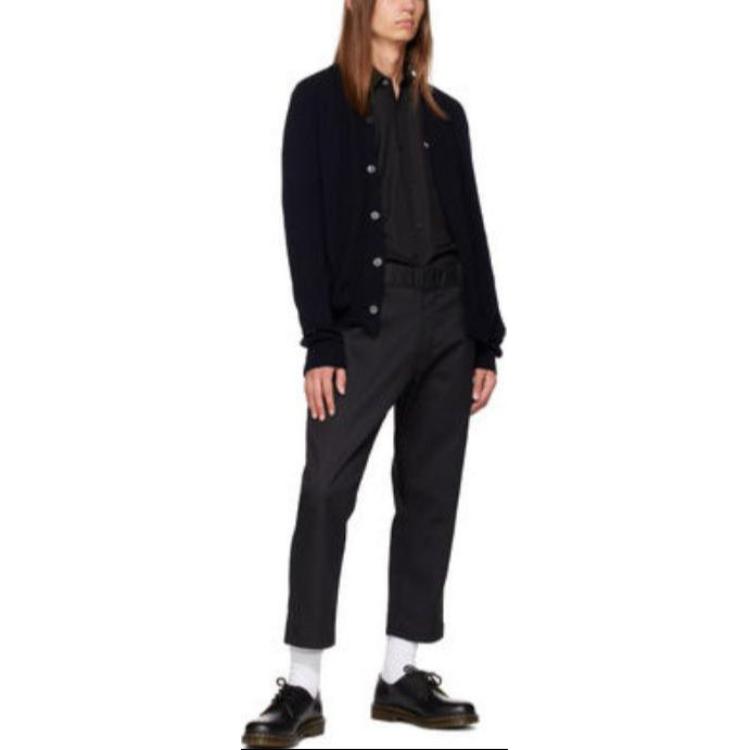 Comme Des Garçons CDG Play  Black Solid Round Neck Button-Up Knit Cardigan. P1-N087-1 圖 3