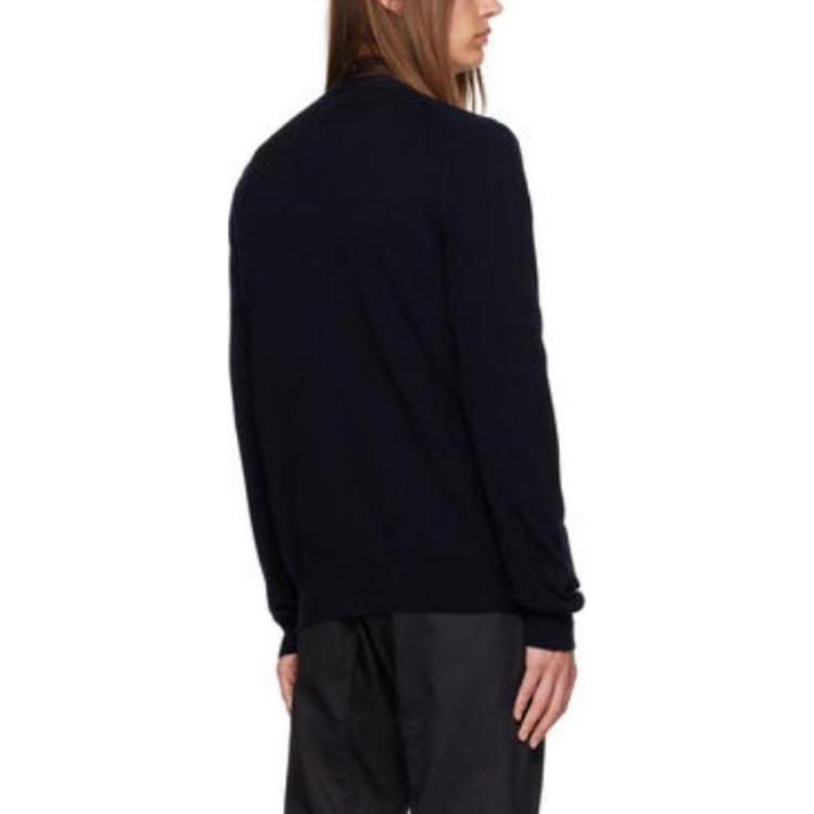 Comme Des Garçons CDG Play  Black Solid Round Neck Button-Up Knit Cardigan. P1-N087-1 圖 5