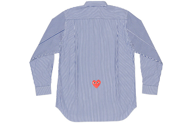 Comme Des Garçons CDG Play "Play Together" Logo Striped Long Sleeve Shirt Blue AE-B102-051-1 圖 3