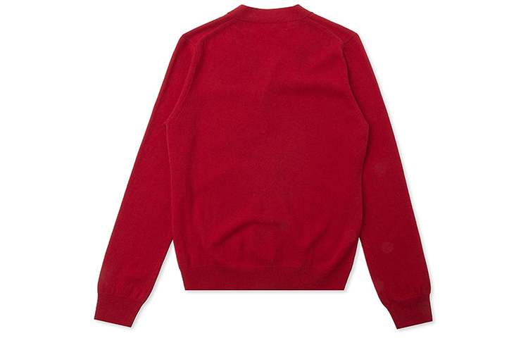 Lookbook Comme Des Garçons CDG Play Cardigan Wool V-Neck Merah Logo Hati. AZ-N008-051-5