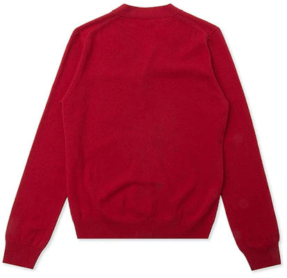Comme Des Garçons CDG Play Cardigan Wool V-Neck Merah Logo Hati. AZ-N008-051-5 Lookbook Comme Des Garçons CDG Play Cardigan Wool V-Neck Merah Logo Hati. AZ-N008-051-5