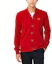 Shop Comme Des Garçons CDG Play Cardigan Wool V-Neck Merah Logo Hati. AZ-N008-051-5