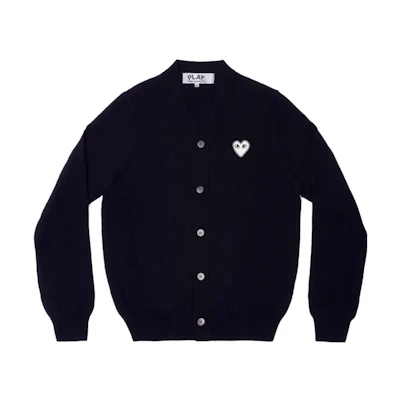 Comme Des Garçons CDG Play Solid Heart Logo Long Sleeve Sweater Navy Blue AZ-N062-051-2