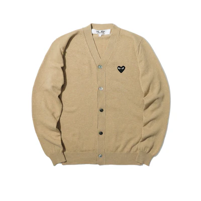 Comme Des Garçons CDG Play V-Neck Black Heart Knit Cardigan Casual and Comfortable Sweater. AZ-N024-051-3