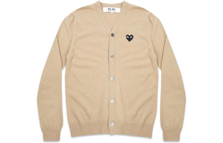 Order Comme Des Garçons CDG Play  V-Neck Black Heart Knit Cardigan Casual and Comfortable Sweater. AZ-N024-051-3