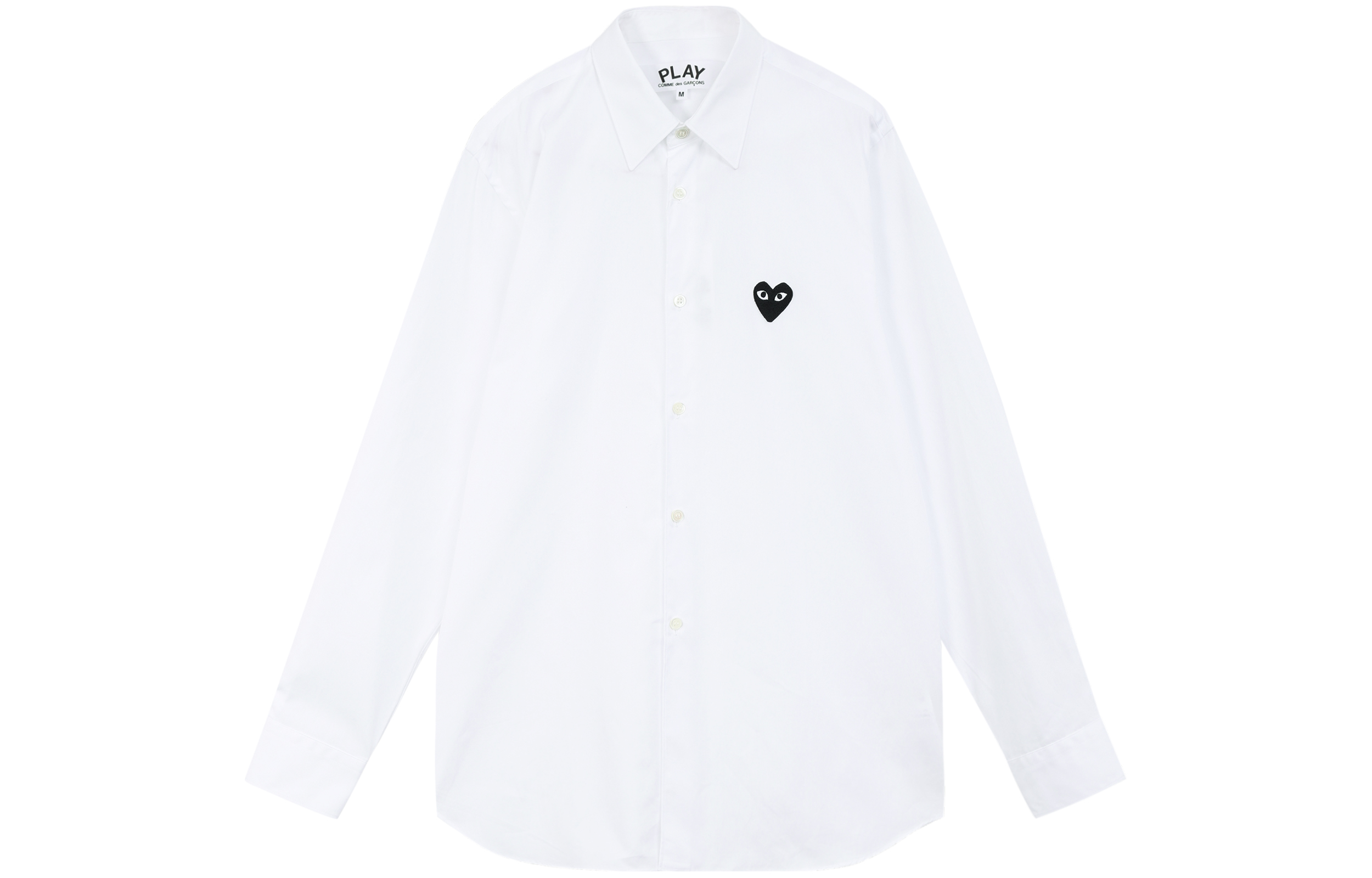 Order Comme Des Garçons CDG Play  White Shirt with Black Heart Embroidery AZ-B004-051-2