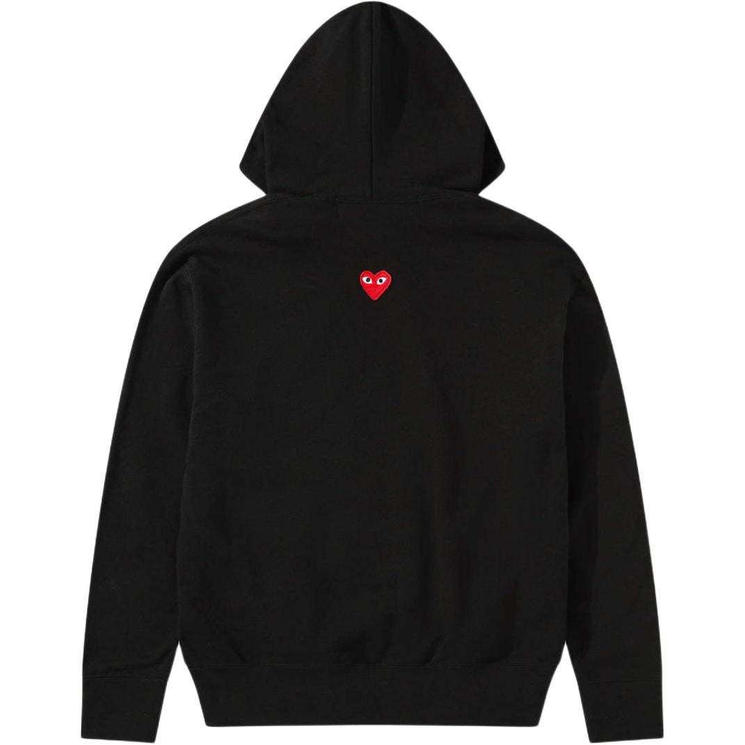 Comme Des Garçons CDG Play Back Heart Logo Kangaroo Pocket Hoodie Unisex. AX-T342-051-1