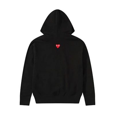 Comme Des Garçons CDG Play Back Heart Logo Kangaroo Pocket Hoodie Unisex. AX-T342-051-1