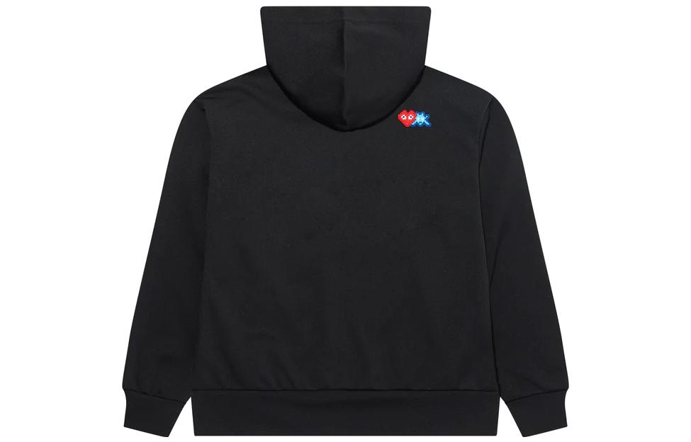 Lookbook 꼼데가르송 CDG 플레이 블랙 로고 프린트 가디건 후드티 AZ-T334-051-1