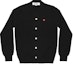 Buy Comme Des Garçons CDG Play Kardigan Hitam Wool Lelaki Logo Hati Merah Kecil. AZ-N080-051-1