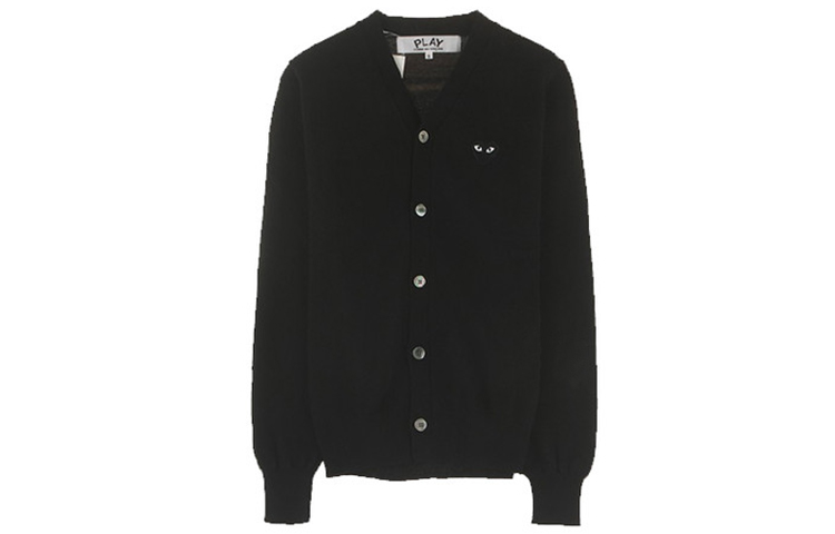 Comme Des Garçons CDG Play Black Heart Logo Wool Cardigan Sweater  Black. AZ-N024-051-1 圖 2