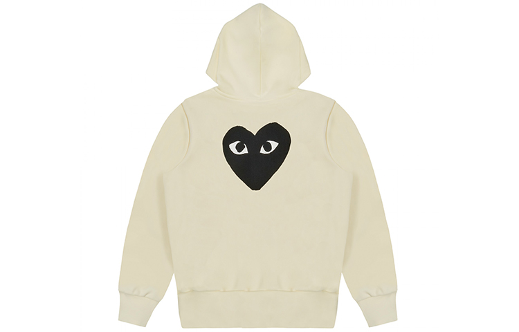 Lookbook Comme Des Garçons CDG Play Hoodie Logo Hati Hitam Zip-Up Jaket. AZ-T254-051-3