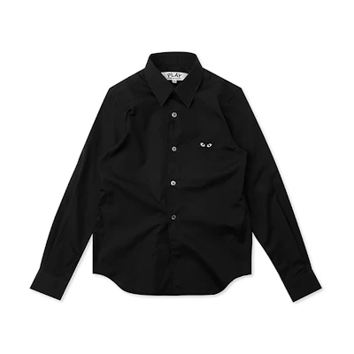 Comme Des Garçons CDG Play Black Heart Long Sleeve Shirt Black AZ-B004-051-1
