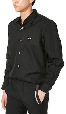 Comme Des Garçons CDG Play Black Heart Long Sleeve Shirt Black AZ-B004-051-1 Details for Comme Des Garçons CDG Play Black Heart Long Sleeve Shirt Black AZ-B004-051-1