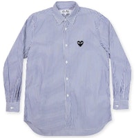 Comme Des Garçons CDG Play Black Heart Striped Inner Shirt Blue White. AZ-B008-051-1 Comme Des Garçons CDG Play Black Heart Striped Inner Shirt Blue White. AZ-B008-051-1