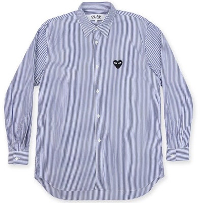 Comme Des Garçons CDG Play 黑心藍白條紋內襯襯衫。 AZ-B008-051-1 Buy Comme Des Garçons CDG Play 黑心藍白條紋內襯襯衫。 AZ-B008-051-1