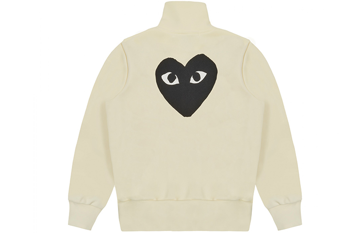 Lookbook Comme Des Garçons CDG Play 黑心拉链连帽夹克 男士白色款 AZ-T256-051-3