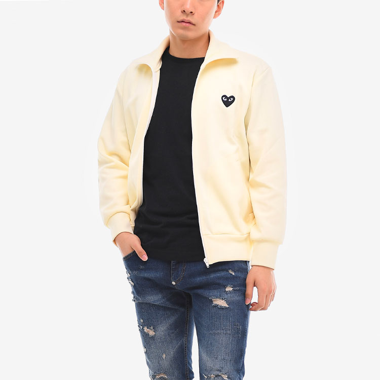 Details for Comme Des Garçons CDG Play 黑心拉链连帽夹克 男士白色款 AZ-T256-051-3