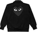 Lookbook Comme Des Garçons CDG Play Jaket Lengan Panjang Zip Hitam Black Heart. AZ-T256-051-1