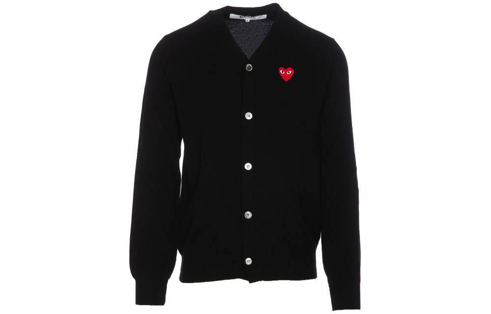 Comme Des Garçons CDG Play Black V-Neck Button Knit Cardigan Menswear. AX-N008-051-1 圖 2