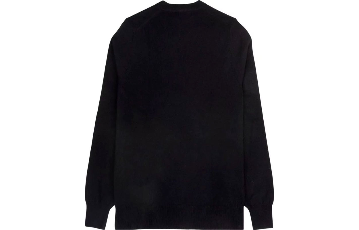 Comme Des Garçons CDG Play Black V-Neck Pullover Sweater with White Heart Logo (). AZ-N060-051-1 圖 3
