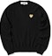 Order Comme Des Garçons CDG Play Black V-Neck Sweater with Solid Color Logo Print Edition. AZ-N048-051-1