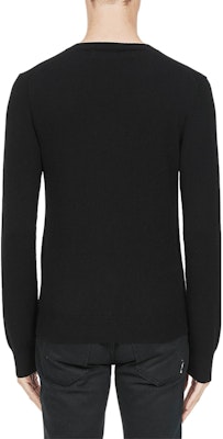 Comme Des Garçons CDG Play Black V-Neck Sweater with Solid Color Logo Print Edition. AZ-N048-051-1 Shop Comme Des Garçons CDG Play Black V-Neck Sweater with Solid Color Logo Print Edition. AZ-N048-051-1