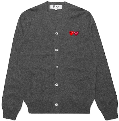 Comme Des Garçons CDG Play 雙心Logo長袖毛衣 灰色。 AZ-N058-051-3 Buy Comme Des Garçons CDG Play 雙心Logo長袖毛衣 灰色。 AZ-N058-051-3